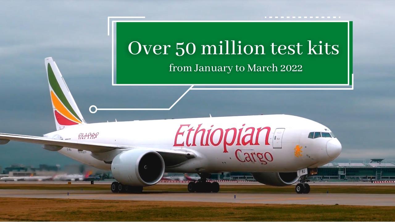 Ethiopian Airlines transports over 50 Million COVID-19 test kits from South Korea