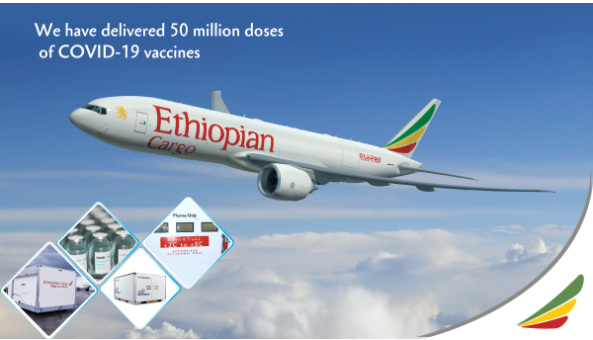 Ethiopian COVID-19 Vaccine Airlift Exceeds 50 Million Doses
